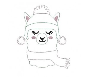 Stickdatei - Winter Lama Appli